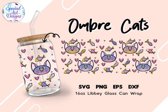Colorful Cat and Fish Ombre Glass Wrap Review
