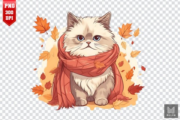 Cute Himalayan Cat in Autumn Clipart Review
