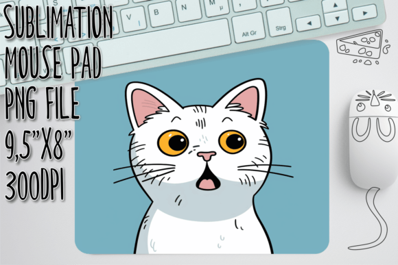 Funny Cat Adventure Mouse Pad Sleeve Embroidery Design