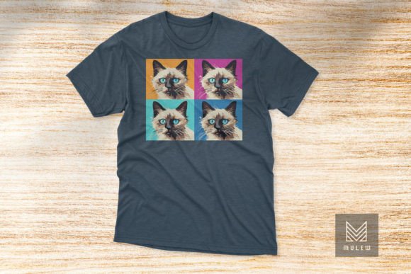 Pop Art Balinese Cat T-shirt Design Review