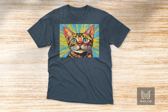 Pop Art Bengal Cat T-shirt Design Review