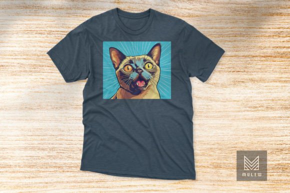 Pop Art Burmese Cat T-shirt Design Review