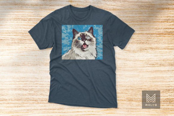 Pop Art Ragdoll Cat T-shirt Design Review